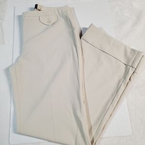 Vintage Women's Cream Flare Cuff Pants By Express Size 9/10